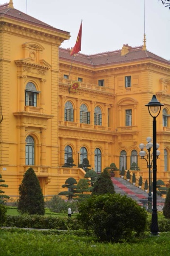 Presidential Palace, painted in yellow, the Emperor colour